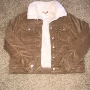 Women’s Khaki Corduroy Medium Jacket
